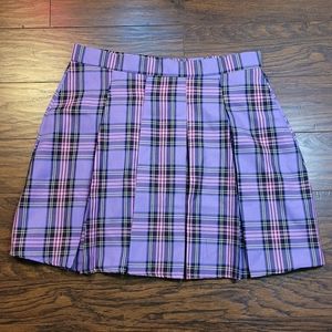 Purple Plaid Skirt